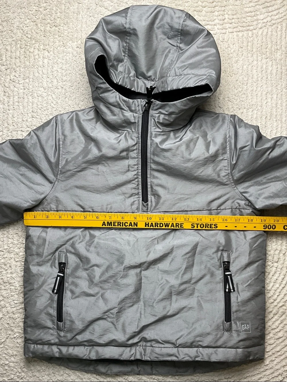 Gap Children's Anorak Jacket Size M/8 in Silver Color